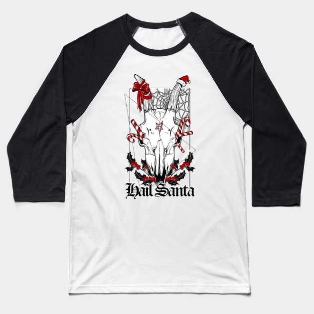 Hail Santa! Baseball T-Shirt by Von Kowen